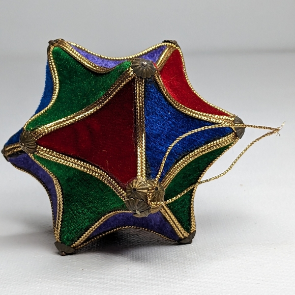 Velvet antique Christmas ornament B-5 - Picture 3 of 4